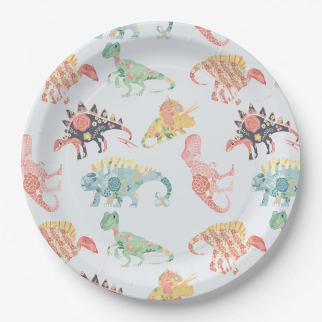 Nomi's Dinosaurs 9 in. Party Plates (Front)
