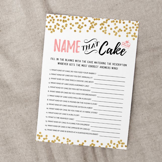 Nommez ce gâteau avec la carte de jeu Réponses (Créateur téléchargé)