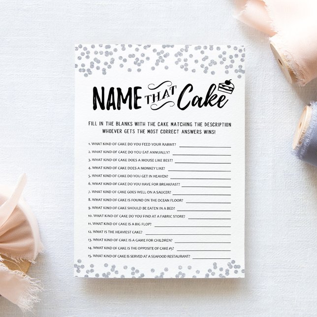 Nommez ce gâteau avec la carte de jeu Réponses (Créateur téléchargé)