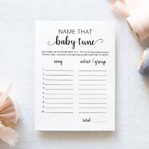 Nommez cette carte de jeu de baby shower pour bébé