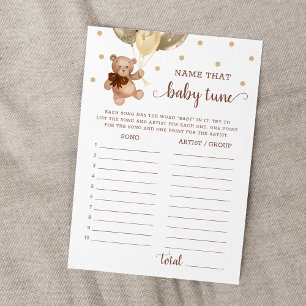 Nommez cette carte d'ours en peluche pour bébé pou