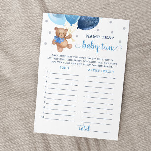 Nommez cette chanson de bébé Carte d'ours en peluc