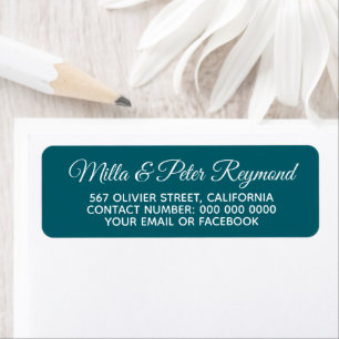 Noms de calligraphie élégants avec adresse turquoi