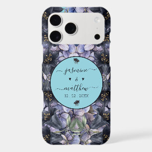 Noms de Couple Floral Noir Classique Mariage