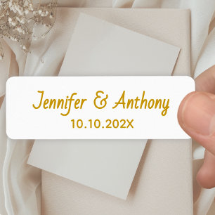 Noms de Couple Modernes & Date de Mariage - Or