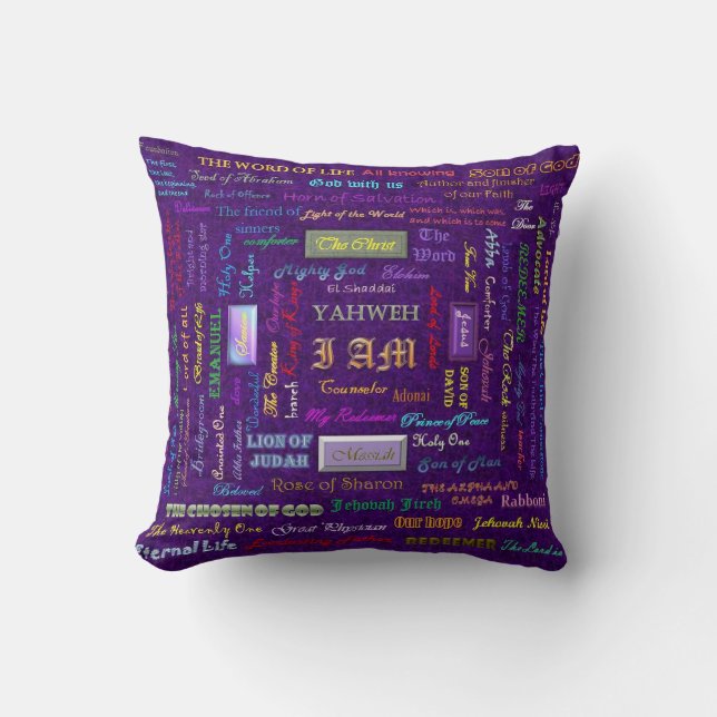 noms de coussin fait sur commande réversible de (Recto)