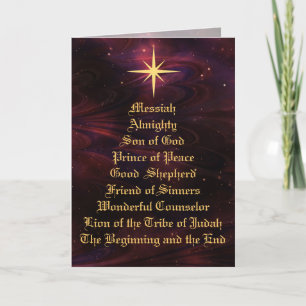 NOMS DE DIEU - Carte de Noël chrétienne