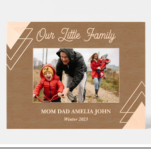 Noms de famille géométriques Cadre photo en bois p
