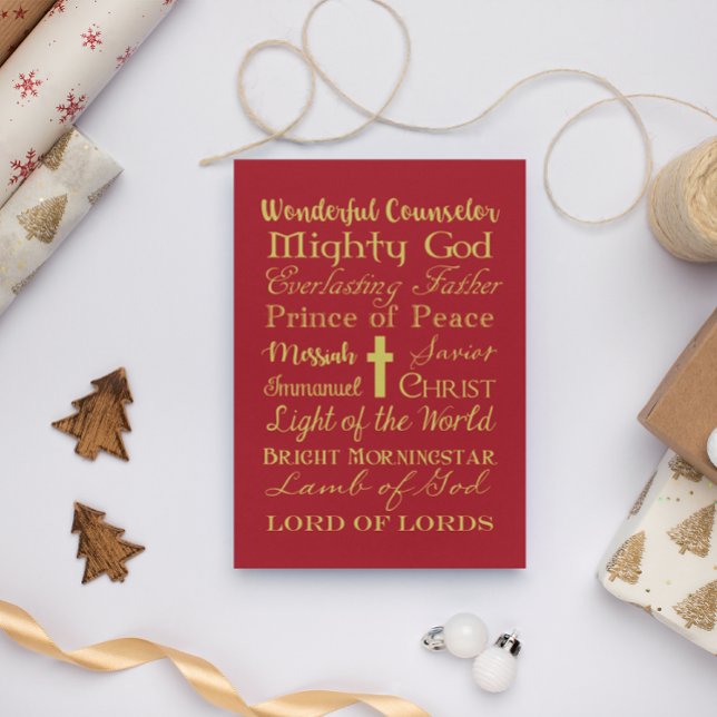 Noms de Jésus Carte de Noël personnalisée (Créateur téléchargé)