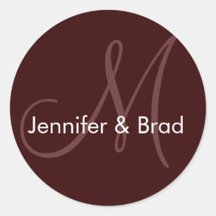 Noms de la chambre de mariée mariage Sticker Monog