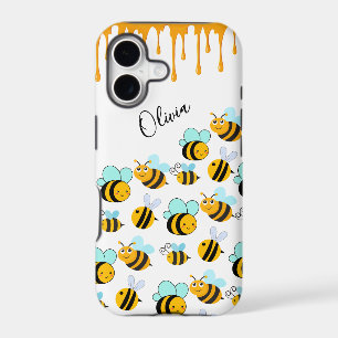 Noms de monogramme de jolies abeilles à miel