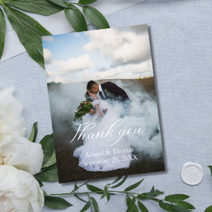 Noms de photos et Carte de remerciements de Mariag