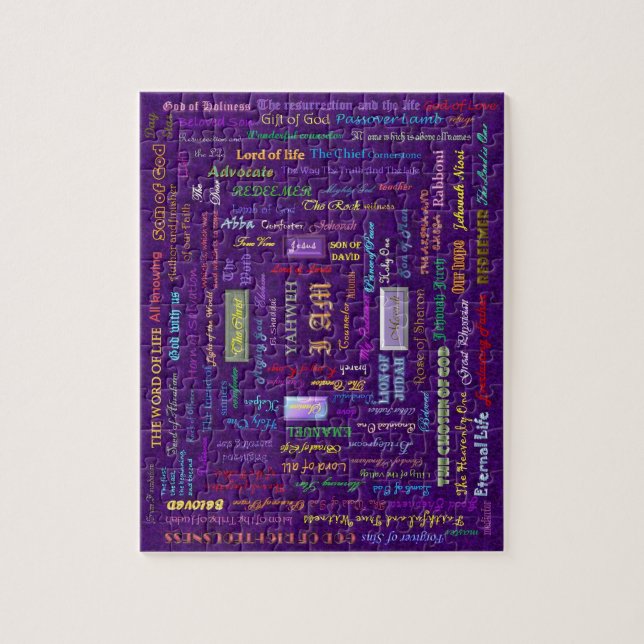 noms de puzzle de Dieu avec l'étain (Vertical)