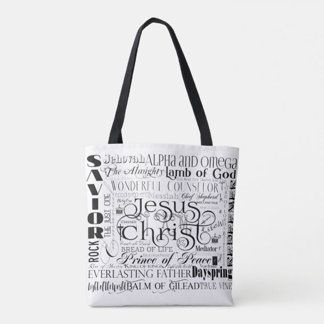 Noms de sac fourre-tout à typographie de Jésus (Dos)