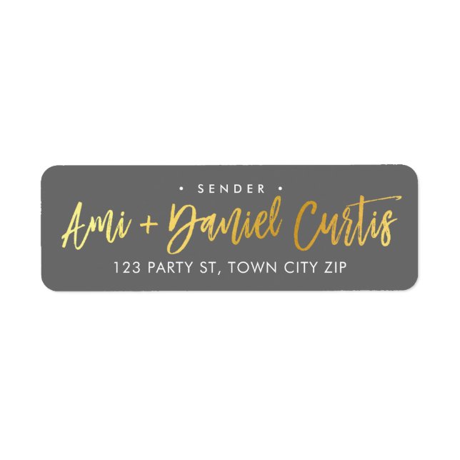 Noms de script de feuille d'or imitation PERSONNAL (Devant)