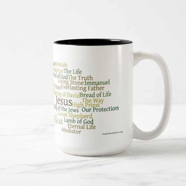 Noms de tasse de café de Jésus 15oz (Droit)