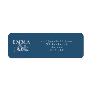 Noms esperluette adresse minimal bleu