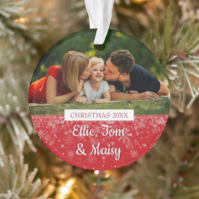 Noms et photos de famille personnalisés Noël (Arbre)