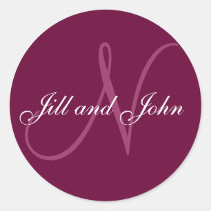Noms et Sticker Monogramme N initial