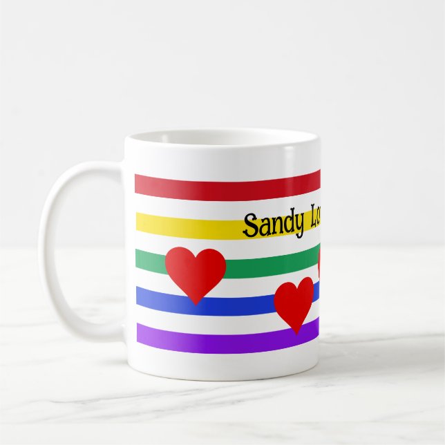 Noms non binaires Love Mug - Personnaliser (Gauche)