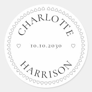 Noms personnalisés Mariage étiquette cadeau de fav