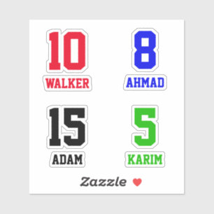 Noms personnalisés & Numéros, Autocollants de casq