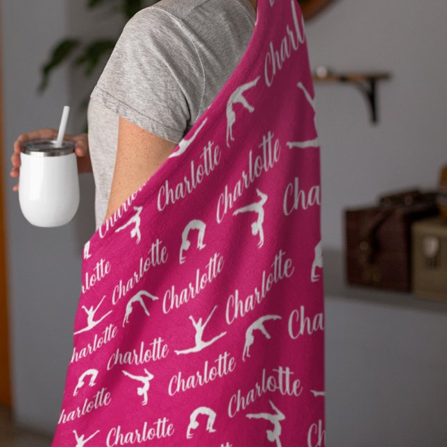 Noms répétés Gymnastique Couverture en polaire ros (Créateur téléchargé)