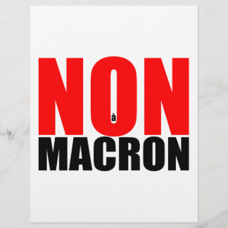 NON à MACRON Flyers feuilles papier