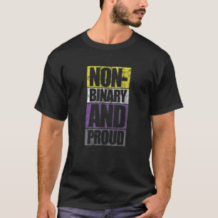 Non Binary And Proud Genderqueer Nonbinary Flag Di T-Shirt