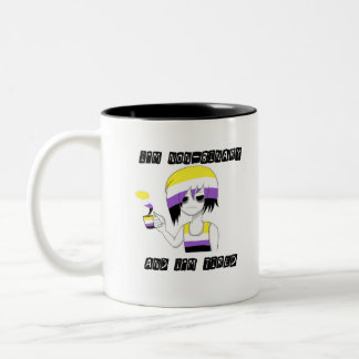 Non-Binary and Tired  (Pride Month 2019) Two-Tone Coffee Mug