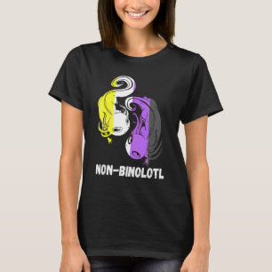 Non Binary Axolotl Genderqueer Pride Lgbt Nonbinar T-Shirt