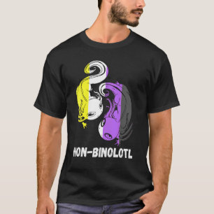 Non Binary Axolotl Genderqueer Pride Lgbt Nonbinar T-Shirt
