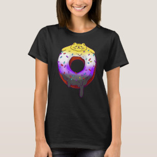 Non Binary Cat Pride Nonbinary Flag Colours T-Shirt