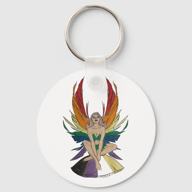 Non-binary Faerie Keychain (Front)