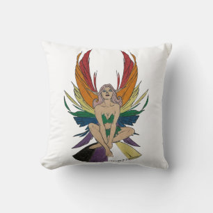 Non-binary Faerie Throw Pillow
