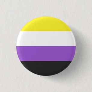 Non-Binary Flag 1 Inch Round Button