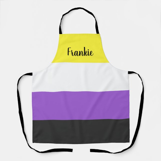 Non-binary Flag All-Over Print Apron (Front)