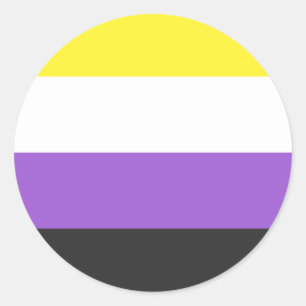 Non-Binary Flag Classic Round Sticker