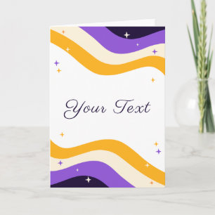 Non - Binary Flag Colours Pride & Sparkles Add Tex Card