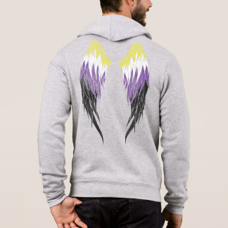 Non-binary Flag - Halo - Wings Hoodie