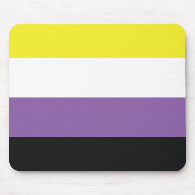 Non Binary Flag Mouse Pad (Front)