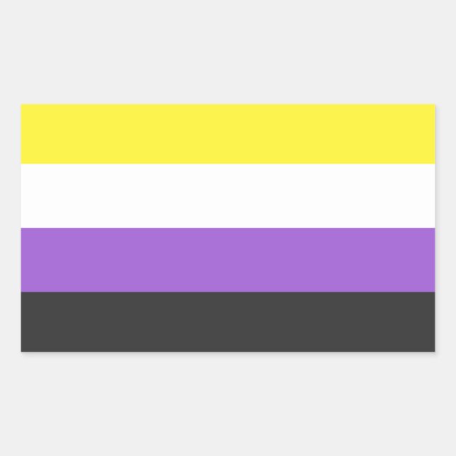 Non-Binary Flag Sticker (Front)