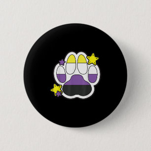 Non Binary Furry Paw Lgbtq Month Gay Rights Pride  2 Inch Round Button