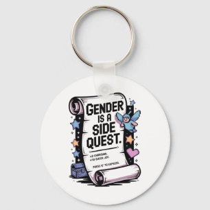 Non-binary Gamer Gender Is A Side Quest Video Game Keychain