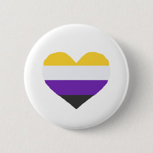 Non-Binary Pride Badge 2 Inch Round Button