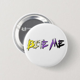Non-Binary Pride Bite Me 2 Inch Round Button