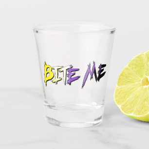 Non-Binary Pride Bite Me Shot Glass