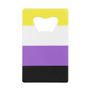 Non Binary Pride Credit Card Bottle Opener