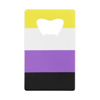 Non Binary Pride Credit Card Bottle Opener