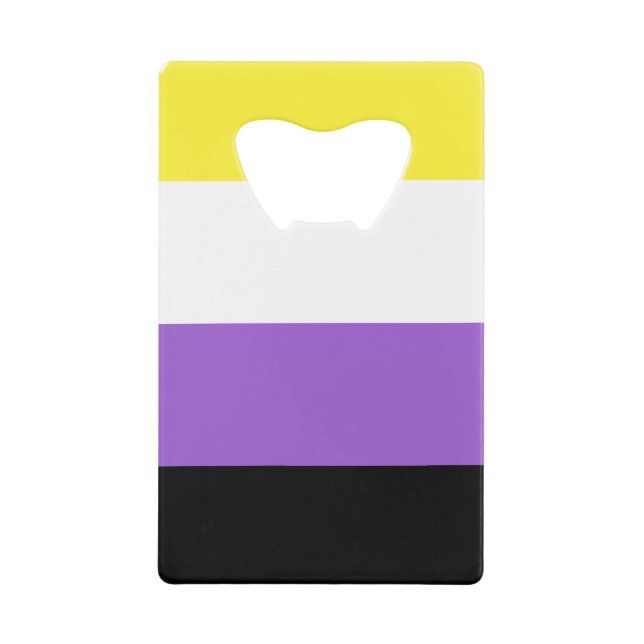 Non Binary Pride Credit Card Bottle Opener (Front)